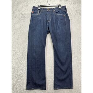 Adriano Goldschmied Jeans Mens 32R The Protege Blue Dark Wash Straight Stretch‎